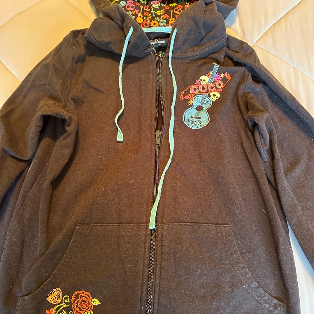 Disney Parks Brown Hoodie with Colorful Embroidery
